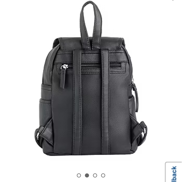 Rosetti Black Leather Backpack - Picture 7 of 7